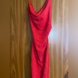 Red sparkle dress